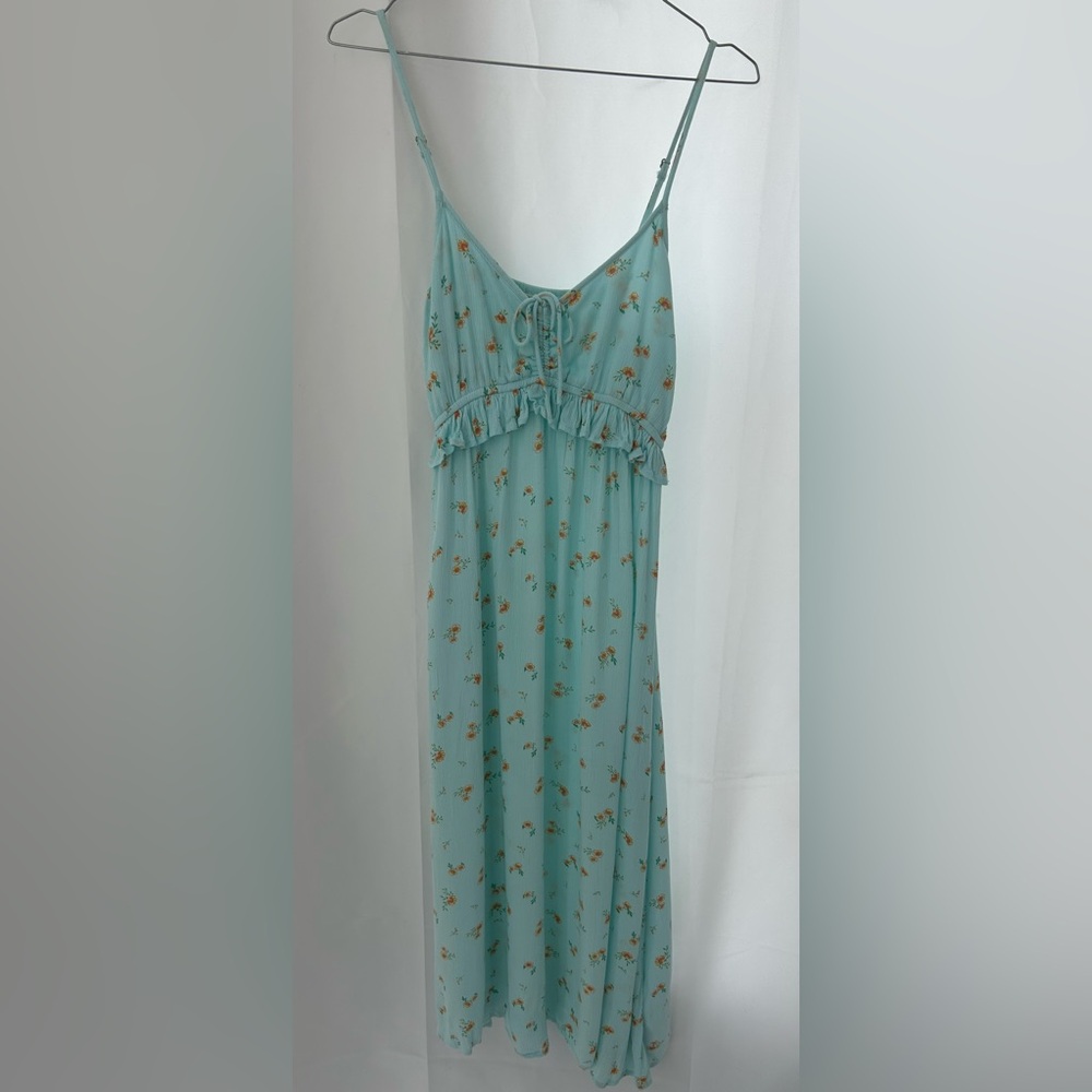 Billabong Light Blue Floral Midi Dress - Picture 4 of 10
